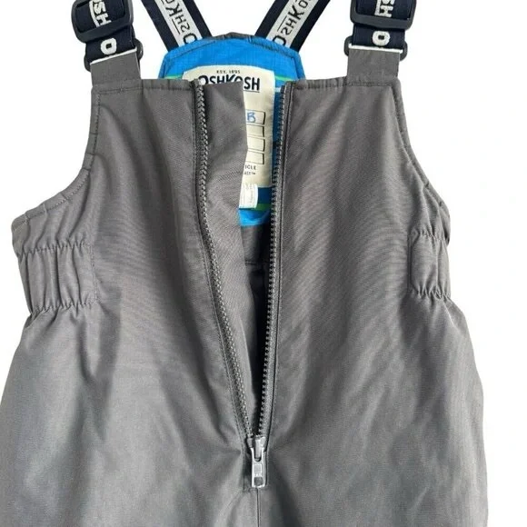 Osh Kosh B Gosh Youth Unisex Kids Grey Winter Snow Bib Suit Pants US 4T - Picture 6 of 9